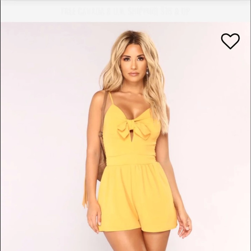 Fashion Nova Yellow Romper